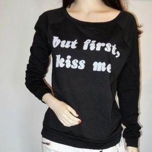 Young Romantics long sleeve knit graphic top Sz S